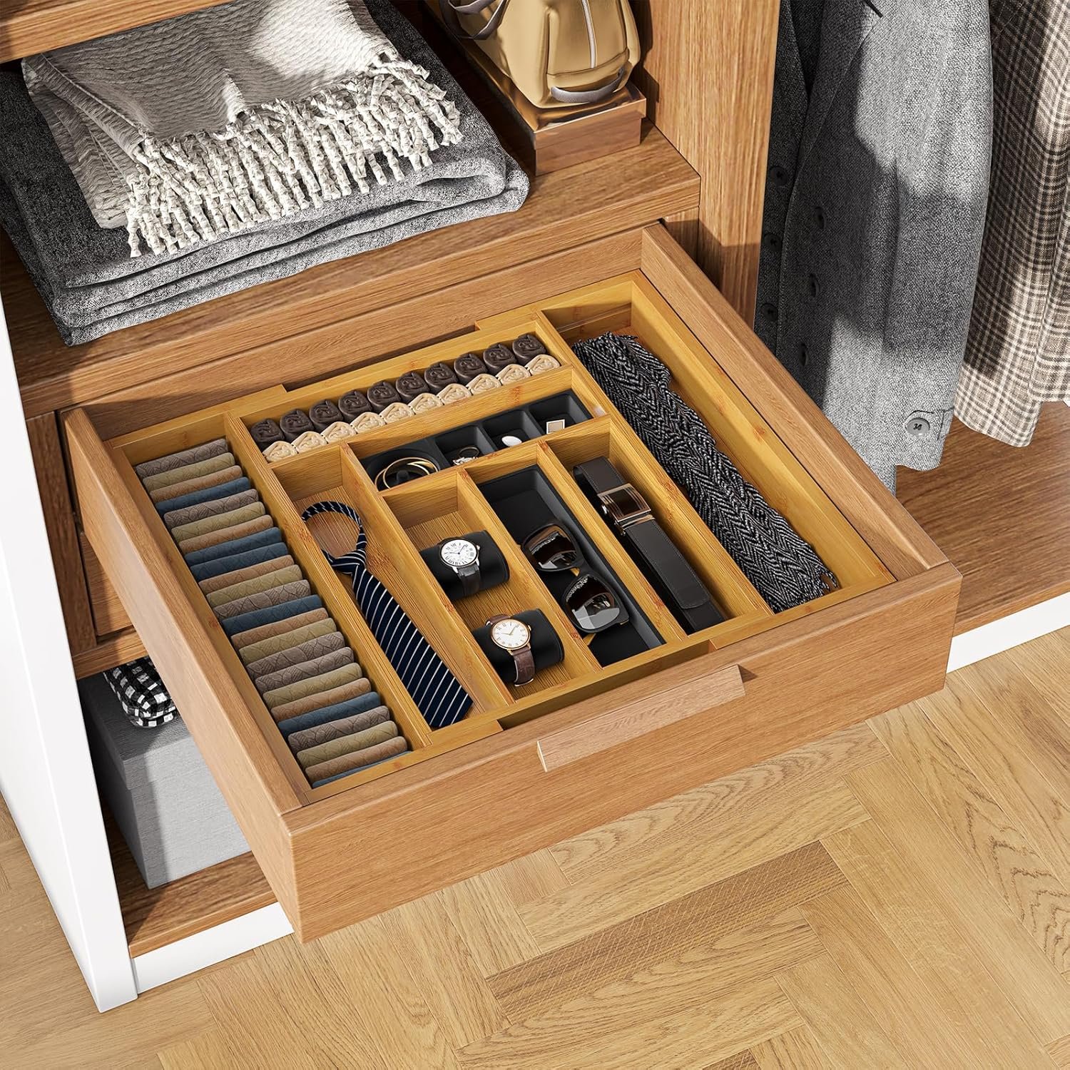 Organisateur De Tiroir De Cuisine Extensible g